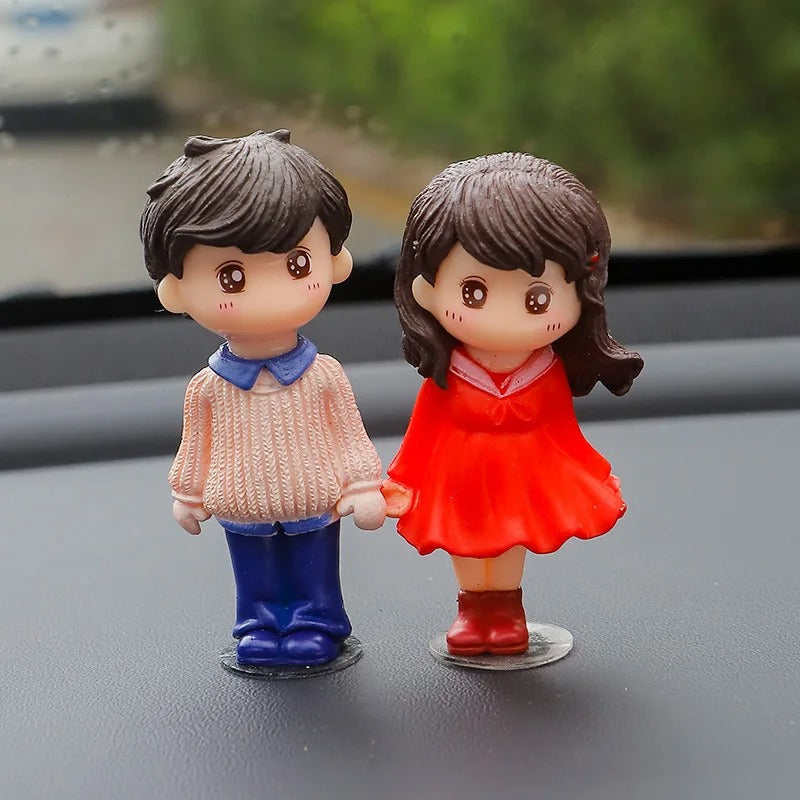 cute car couple action figure