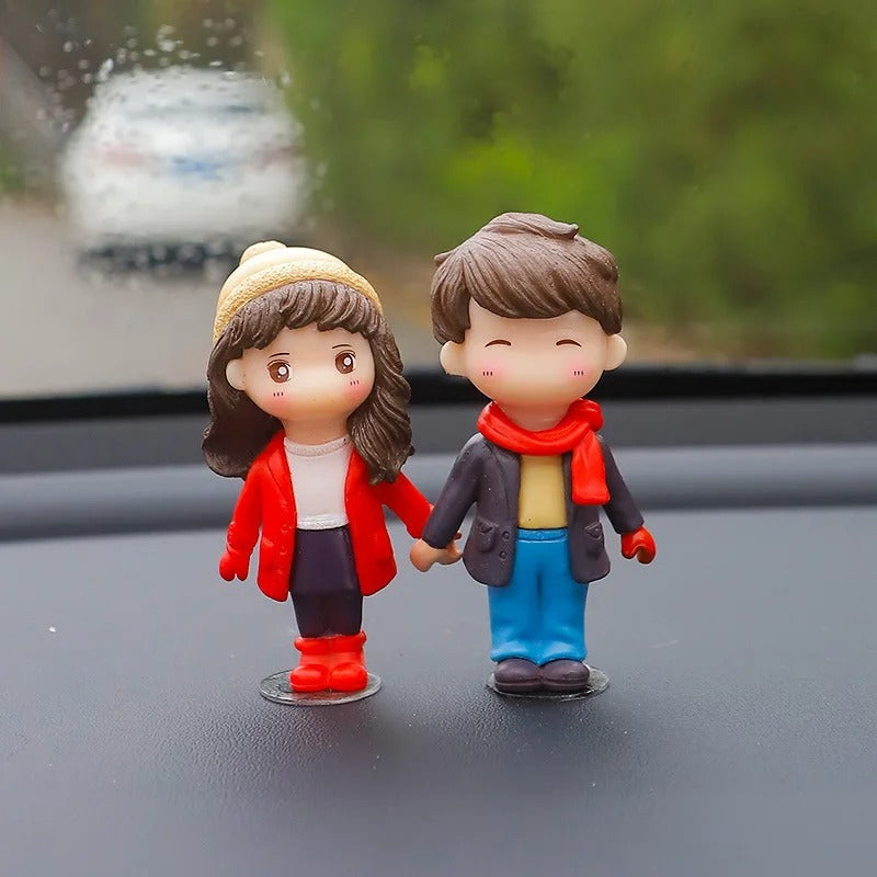 cute car couple action figure