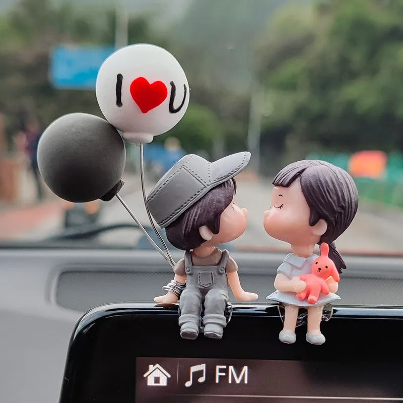 cute car couple action figure