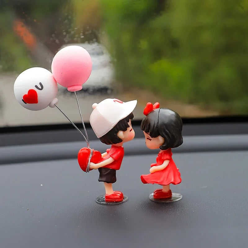 cute car couple action figure